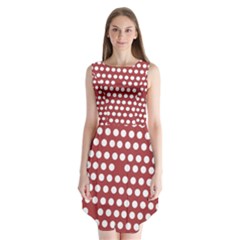 Pink White Polka Dots Sleeveless Chiffon Dress   by Mariart