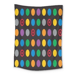 Polka Dots Rainbow Circle Medium Tapestry by Mariart