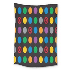 Polka Dots Rainbow Circle Large Tapestry by Mariart