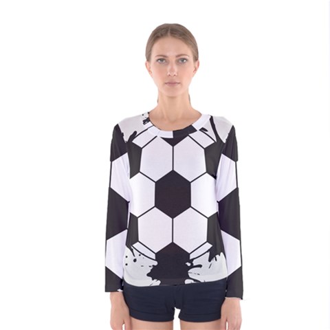 Soccer Camp Splat Ball Sport Women s Long Sleeve Tee by Mariart