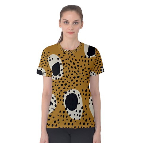 Surface Patterns Spot Polka Dots Black Women s Cotton Tee by Mariart