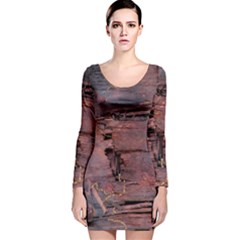 Dissonance Long Sleeve Velvet Bodycon Dress by oddzodd