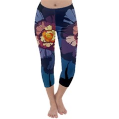 Flower Capri Winter Leggings  by oddzodd