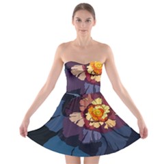 Flower Strapless Bra Top Dress by oddzodd