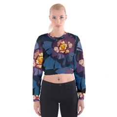 Flower Cropped Sweatshirt by oddzodd