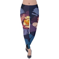 Flower Velvet Leggings by oddzodd