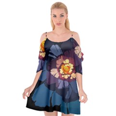 Flower Cutout Spaghetti Strap Chiffon Dress by oddzodd