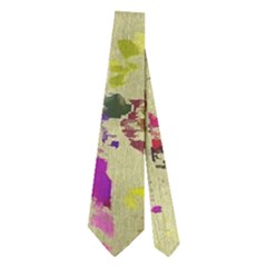 Paint Strokes On A Wood Background                    Necktie by LalyLauraFLM