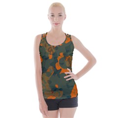 Orange Camo Melt Crisscross Back Tank Top  by TRENDYcouture