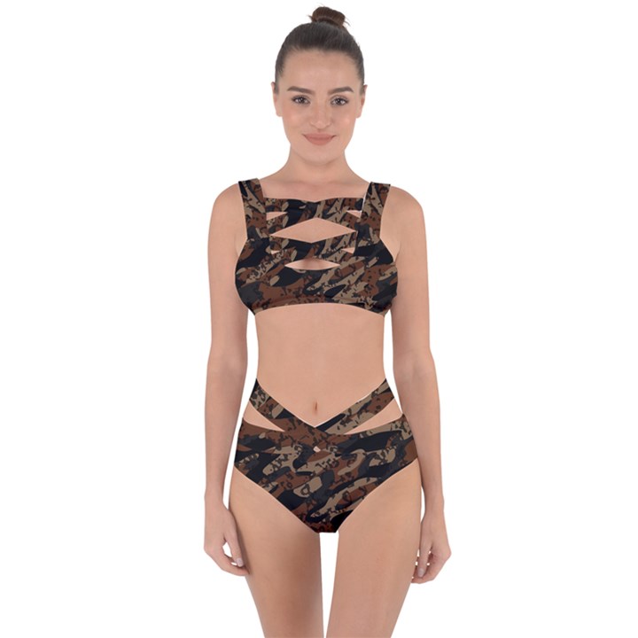 Africa Camo Bandaged Up Bikini Set 