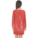 Caffeine And Breastfeeding Coffee Nursing Red Sign Long Sleeve Chiffon Shift Dress  View2