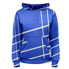 Line Stripes Blue Women s Pullover Hoodie by Mariart