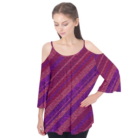 Maroon Striped Texture Flutter Tees by Mariart