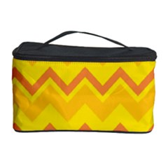 Zigzag (orange And Yellow) Cosmetic Storage Case by berwies