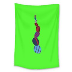 Egg Line Rainbow Green Large Tapestry by Mariart