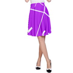 Number Purple A-line Skirt by Mariart