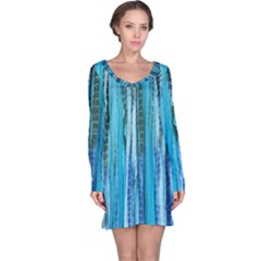 Line Tie Dye Green Kaleidoscope Opaque Color Long Sleeve Nightdress by Mariart