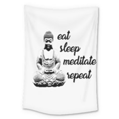 Eat, Sleep, Meditate, Repeat  Large Tapestry by Valentinaart