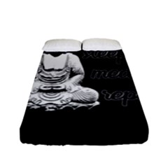 Eat, Sleep, Meditate, Repeat  Fitted Sheet (full/ Double Size) by Valentinaart