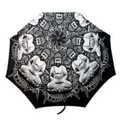 Ornate Buddha Folding Umbrellas by Valentinaart