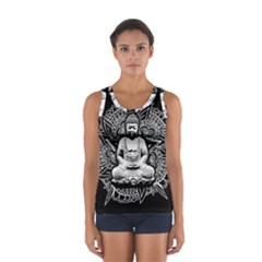 Ornate Buddha Women s Sport Tank Top  by Valentinaart