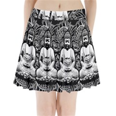 Ornate Buddha Pleated Mini Skirt by Valentinaart