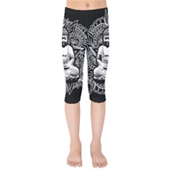 Ornate Buddha Kids  Capri Leggings  by Valentinaart