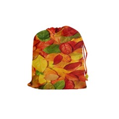 Leaves Texture Drawstring Pouches (medium)  by BangZart