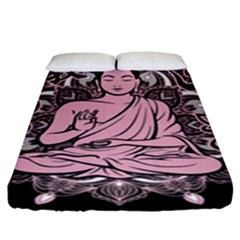 Ornate Buddha Fitted Sheet (king Size) by Valentinaart