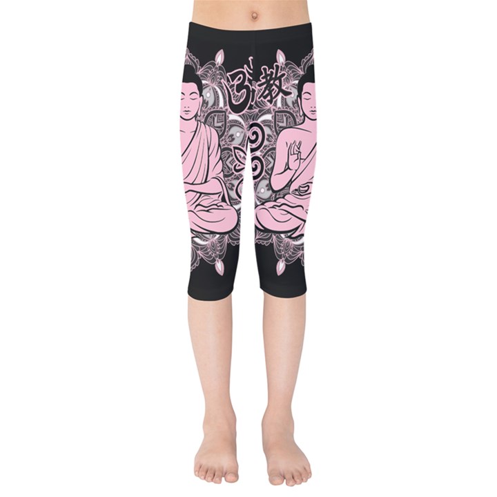 Ornate Buddha Kids  Capri Leggings 