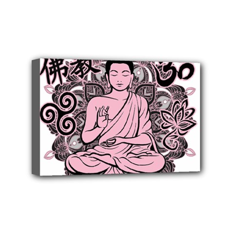 Ornate Buddha Mini Canvas 6  X 4  by Valentinaart