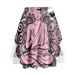 Ornate Buddha High Waist Skirt by Valentinaart