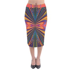 Casanova Abstract Art Colors Cool Druffix Flower Freaky Trippy Velvet Midi Pencil Skirt by BangZart