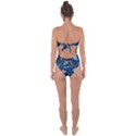 Alien Pattern Blue Tie Back One Piece Swimsuit View2