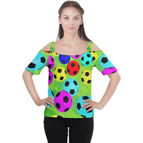 Balls Colors Women s Cutout Shoulder Tee by BangZart