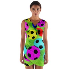 Balls Colors Wrap Front Bodycon Dress by BangZart