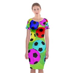 Balls Colors Classic Short Sleeve Midi Dress by BangZart