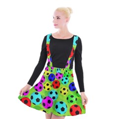 Balls Colors Suspender Skater Skirt by BangZart