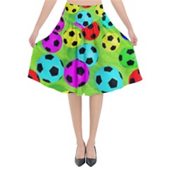 Balls Colors Flared Midi Skirt by BangZart