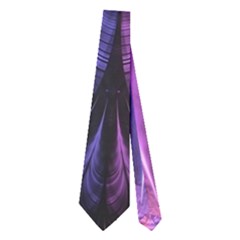 Beautiful Lilac Fractal Feathers Of The Starling Necktie (two Sided) by jayaprime