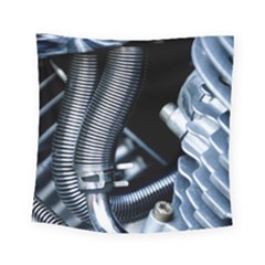 Motorcycle Details Square Tapestry (small) by BangZart