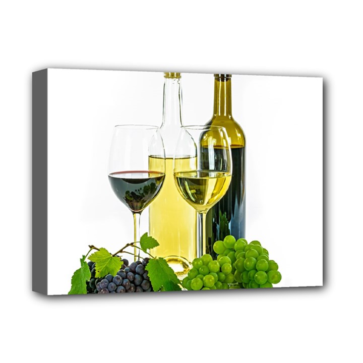 White Wine Red Wine The Bottle Deluxe Canvas 16  x 12  