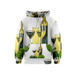 White Wine Red Wine The Bottle Kids  Zipper Hoodie by BangZart