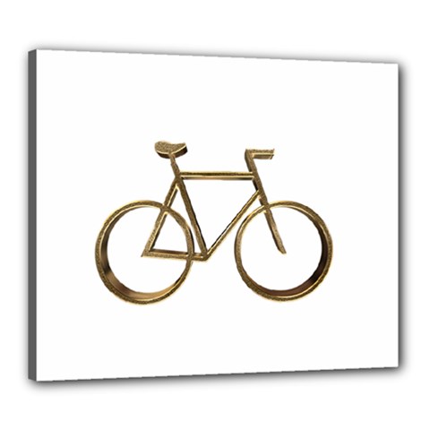 Elegant Gold Look Bicycle Cycling  Canvas 24  X 20  by yoursparklingshop