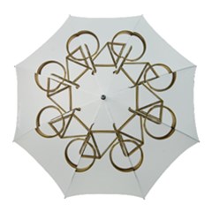 Elegant Gold Look Bicycle Cycling  Golf Umbrellas by yoursparklingshop