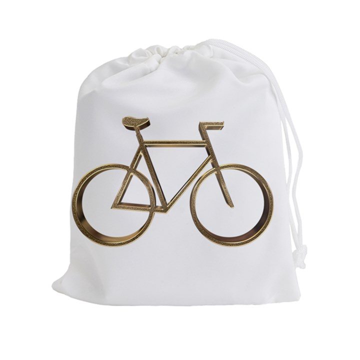 Elegant Gold Look Bicycle Cycling  Drawstring Pouches (XXL)