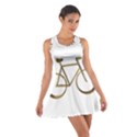 Elegant Gold Look Bicycle Cycling  Cotton Racerback Dress View1