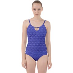 Blue Scales Cut Out Top Tankini Set by Brini