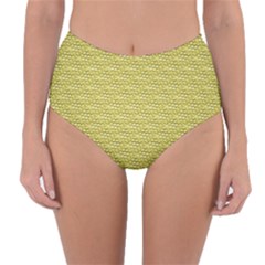 Golden Scales Reversible High-waist Bikini Bottoms by Brini