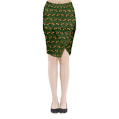 Plants And Flowers Midi Wrap Pencil Skirt by linceazul